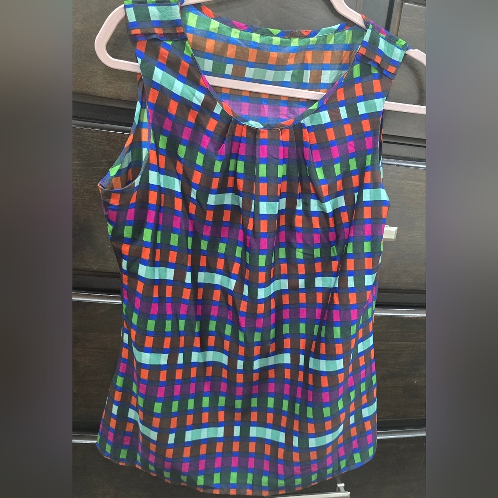Multicolor Checkered Women's Top